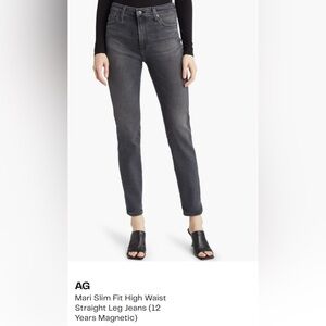 NWT ~ AG Adriano Goldschmied Mari High Rise Slim Straight Jeans